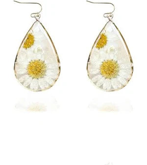 Resin flower earrings